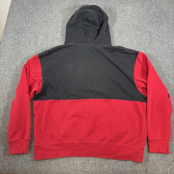 Nike Air Jordan Hoodie Mens 2XL Black Red Colorblock Jumpman Basketball Pullover - Picture 3 of 13